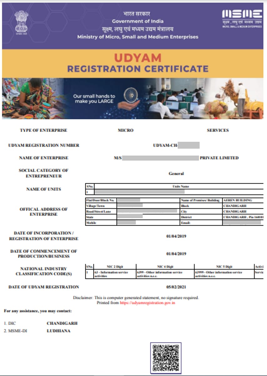 Udyam Registration Certificate Pune